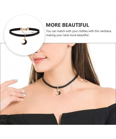 1pc Moon Choker Necklace Elegant Necklace Pearl Necklaces for Women Necleses for Women r Girls Necklace Short Style Choker Me...