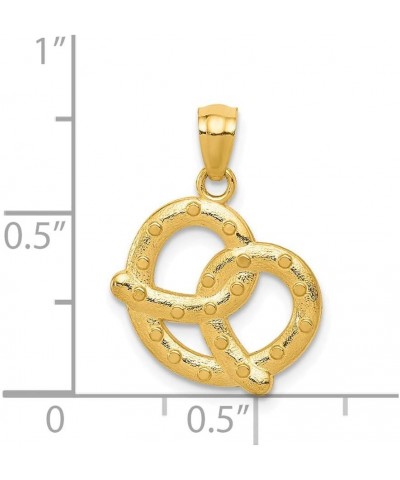 Solid 14k Yellow Gold Pretzel Pendant Charm - 21mm x 15mm $59.77 Pendants