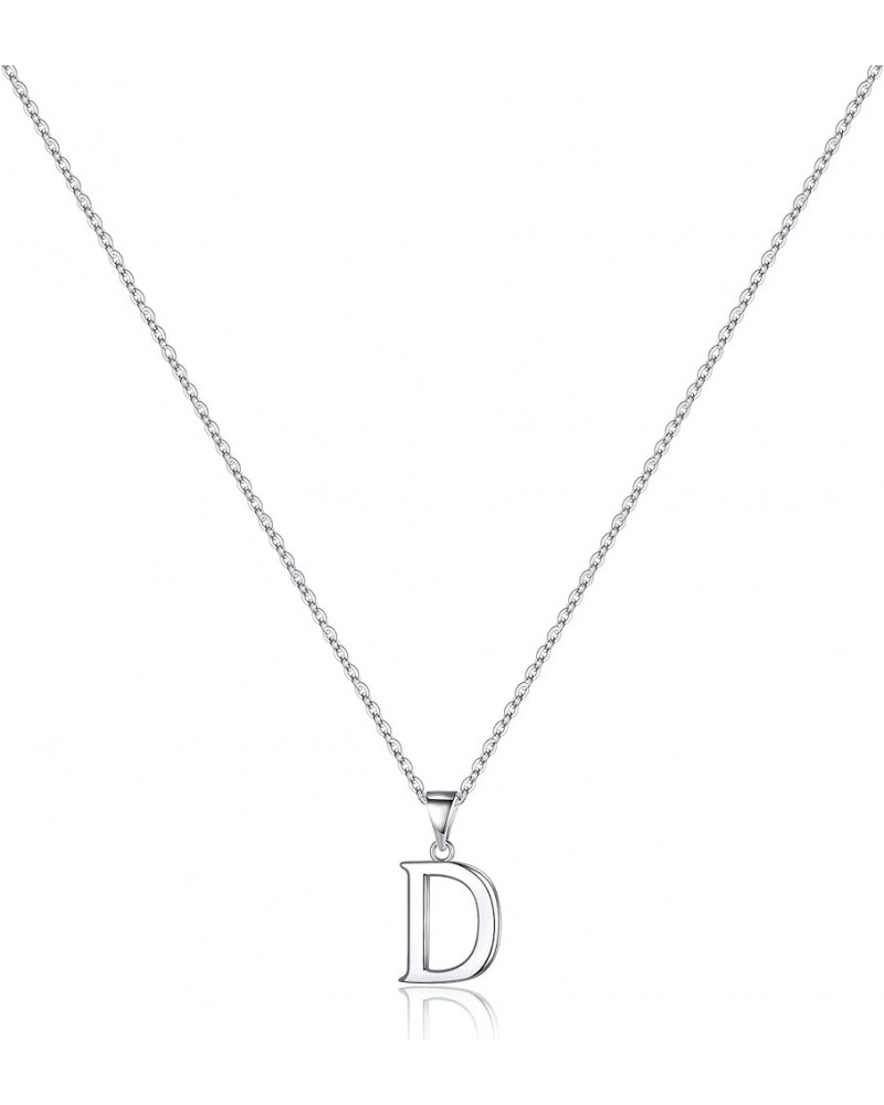 S925 Sterling Silver Initial Necklaces for Women Girls, Dainty Hypoallergenic Initial Necklace Letter Initial Pendant S925 St...