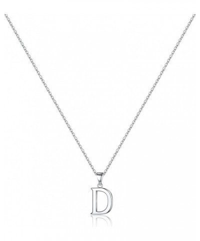 S925 Sterling Silver Initial Necklaces for Women Girls, Dainty Hypoallergenic Initial Necklace Letter Initial Pendant S925 St...