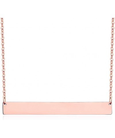 Name Bar 18K Plated Bar Necklace,Engravable Name or Blessings Necklace Bar Rose Gold Blank $9.17 Necklaces