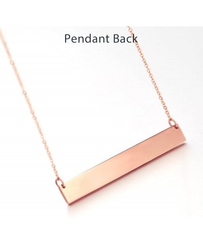 Name Bar 18K Plated Bar Necklace,Engravable Name or Blessings Necklace Bar Rose Gold Blank $9.17 Necklaces