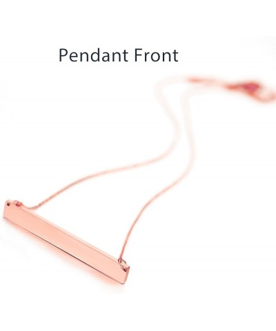 Name Bar 18K Plated Bar Necklace,Engravable Name or Blessings Necklace Bar Rose Gold Blank $9.17 Necklaces