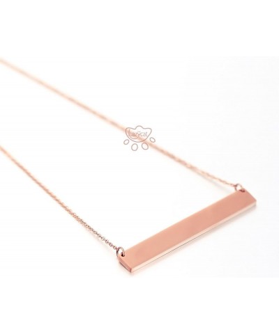 Name Bar 18K Plated Bar Necklace,Engravable Name or Blessings Necklace Bar Rose Gold Blank $9.17 Necklaces