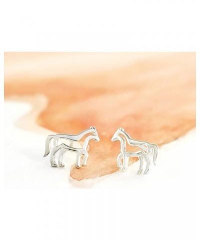 Jewelry Sterling Silver Horse Stud Earrings $9.84 Earrings