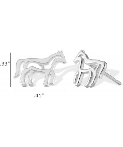 Jewelry Sterling Silver Horse Stud Earrings $9.84 Earrings