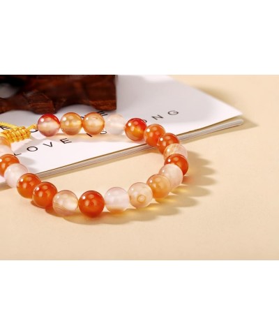 Natural Healing Crystal Beads Bracelet Gemstone Couple Adjustable Gift Bracelet Persian Gulf Agate $8.39 Bracelets