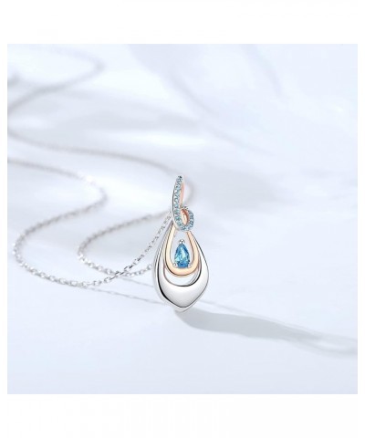 925 Sterling Silver Ash Necklace Memorial Teardrop CZ Keepsake Pendant Infinity Urn Necklace for Ashes for Women Cremation Je...