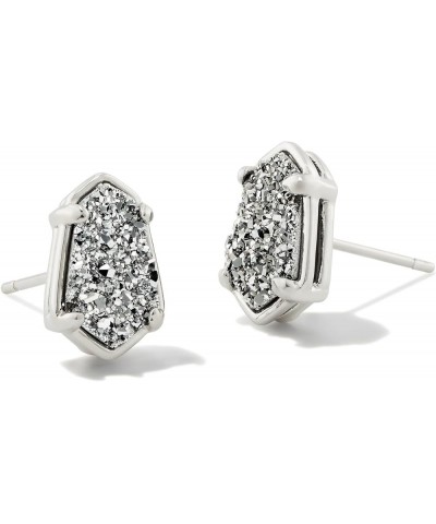 Alexandria Stud Earrings one size Silver Platinum Drusy $26.34 Earrings