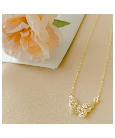 Women's Choker Necklace Fish Bone The Big Dipper Butterfly Necklace 14K Gold Plated Necklace golden color $8.09 Necklaces