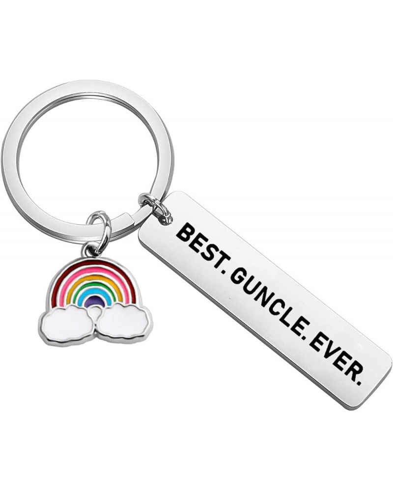 LGBT Gay Pride Jewelry LGBT Relationship Keychain Best Guncle Ever Keychain Rainbow Pride Gift for Men Women Keychain $10.56 ...