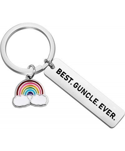 LGBT Gay Pride Jewelry LGBT Relationship Keychain Best Guncle Ever Keychain Rainbow Pride Gift for Men Women Keychain $10.56 ...