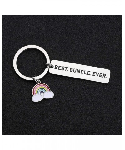 LGBT Gay Pride Jewelry LGBT Relationship Keychain Best Guncle Ever Keychain Rainbow Pride Gift for Men Women Keychain $10.56 ...