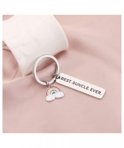 LGBT Gay Pride Jewelry LGBT Relationship Keychain Best Guncle Ever Keychain Rainbow Pride Gift for Men Women Keychain $10.56 ...