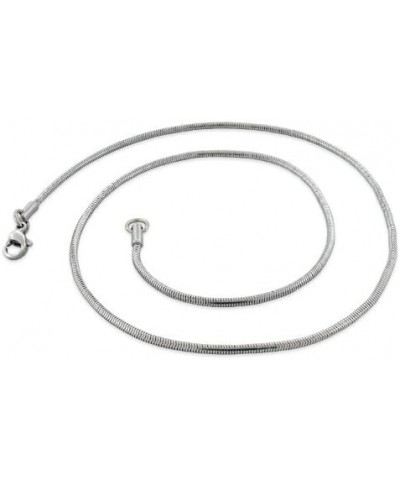 Stainless Steel Snake Chain Necklace 2.0mm (16" - 30" Available) 24.0 Inches $14.53 Necklaces