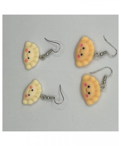 Resin Handmade Chinese Food Dumpling Meat Pie Pierogi Earrings for Women Girls Charm jewelry Dumpling $8.39 Earrings