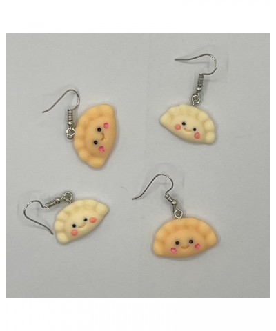 Resin Handmade Chinese Food Dumpling Meat Pie Pierogi Earrings for Women Girls Charm jewelry Dumpling $8.39 Earrings