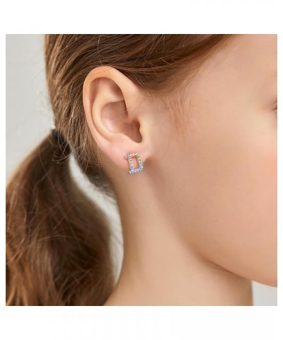 Girls Initial Letter Stud Earrings,Alphabet Number Earrings Gifts Jewelry for Women D $10.29 Earrings