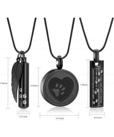 Cremation Jewelry Urn Necklace for Ashes for Pet, Paw Print Memorial Lockets Ash Jewelry, Cylinder Keepsake Pendant for Human...