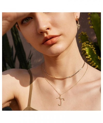 Gold Cross Necklace for Women 14K Gold Plated Chain Necklace Dainty Gold Cross Pendant Necklace Simple Cute Necklaces for Gir...