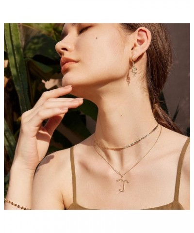 Gold Cross Necklace for Women 14K Gold Plated Chain Necklace Dainty Gold Cross Pendant Necklace Simple Cute Necklaces for Gir...