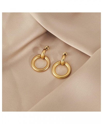 Gold Dangle Earrings Statement Earrings Gloden Trendy Fashion Jewelry For Women Gifts Gold Round $8.84 Earrings