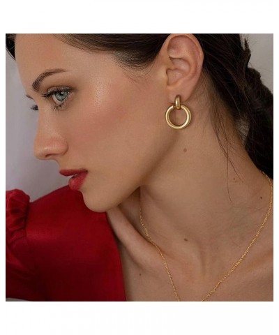 Gold Dangle Earrings Statement Earrings Gloden Trendy Fashion Jewelry For Women Gifts Gold Round $8.84 Earrings