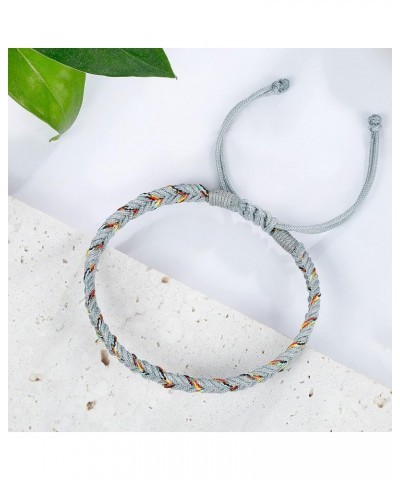 Braided Rope Bracelet for Women Girls, Handmade Rope Jewelry Adjustable, Birthday Friendship Couple Gift Grey $9.89 Bracelets