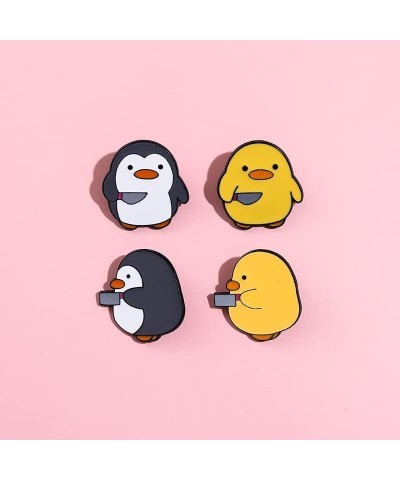 cartoon penguin profile hold knife Enamel Lapel Pin brooch, badge, personalized and creativity bag hanging decoration $5.82 B...