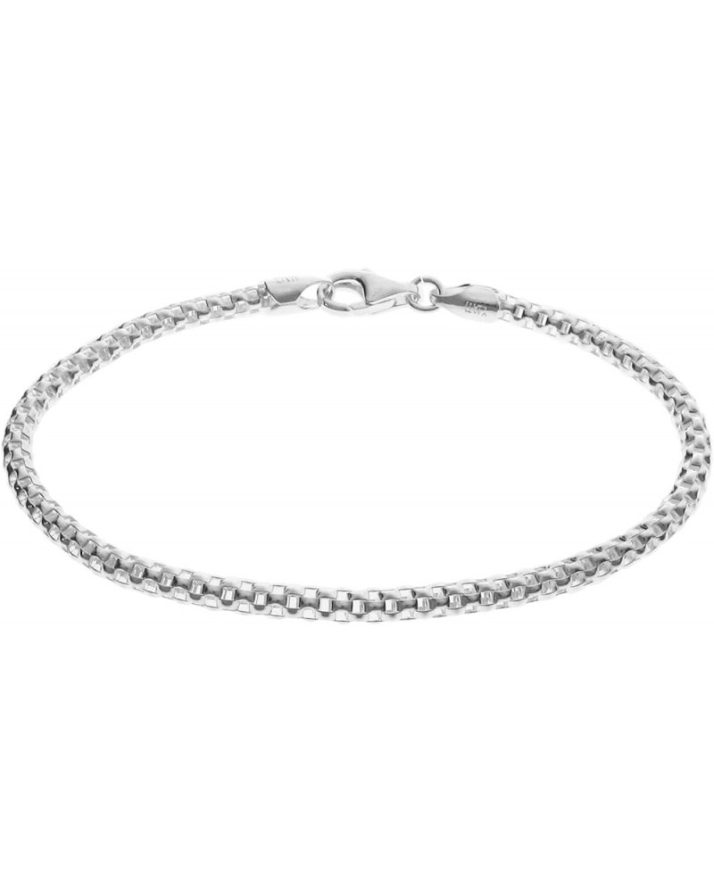 925 Sterling Silver 3mm Popcorn Chain Bracelet for European Bead Charm Various Sizes 8 Inches Bracelet $13.61 Bracelets