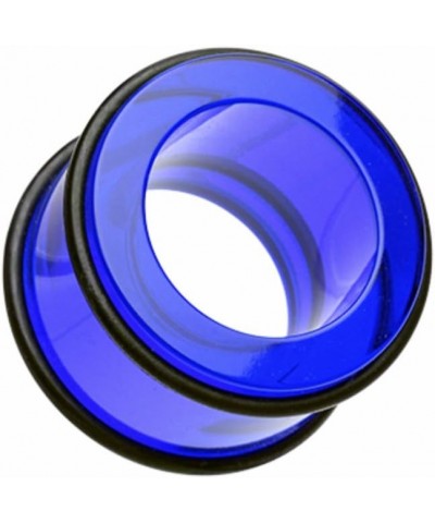 Basic Acrylic No Flare Ear Gauge WildKlass Tunnel Plug (Sold as Pairs) 9/16" (14mm) Blue $10.79 Body Jewelry