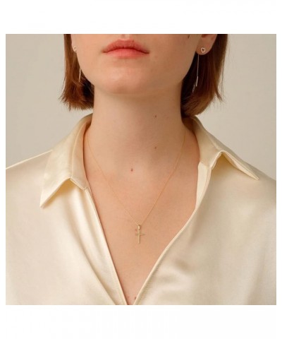 Cross Necklace for Women 18K Gold Plated Cute Cross Pendant Choker Necklaces Simple Trendy Everyday Jewelry Cross Necklace-Go...