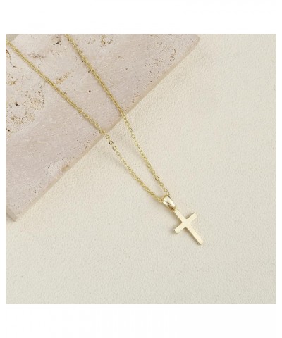 Cross Necklace for Women 18K Gold Plated Cute Cross Pendant Choker Necklaces Simple Trendy Everyday Jewelry Cross Necklace-Go...