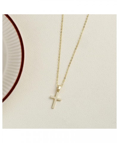 Cross Necklace for Women 18K Gold Plated Cute Cross Pendant Choker Necklaces Simple Trendy Everyday Jewelry Cross Necklace-Go...