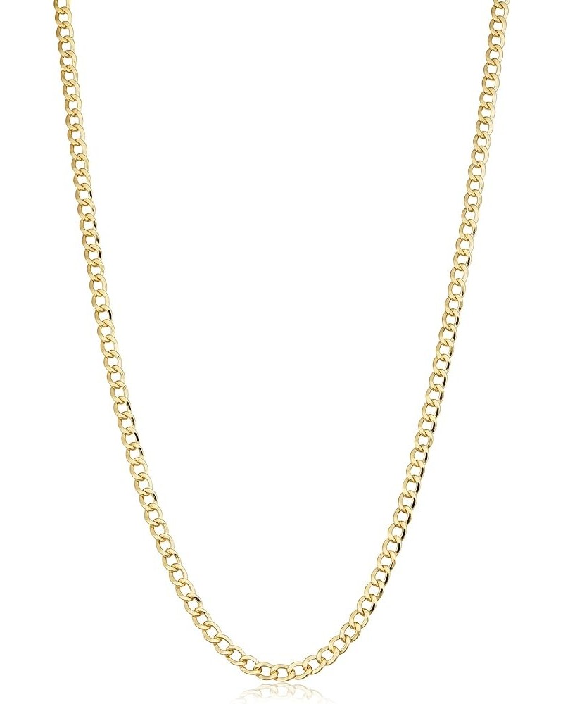 Solid 14k Yellow Gold Filled Miami Cuban Curb Chain Necklace for Men and Women (3.2 mm, 4 mm, 5 mm, 6 mm, 7.4 mm or 9 mm) 30 ...