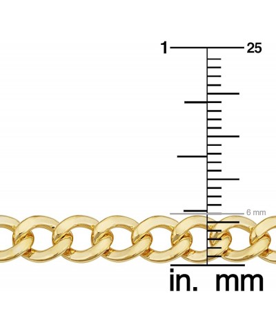 Solid 14k Yellow Gold Filled Miami Cuban Curb Chain Necklace for Men and Women (3.2 mm, 4 mm, 5 mm, 6 mm, 7.4 mm or 9 mm) 30 ...