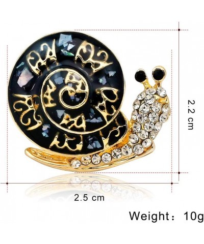 Brooch pins Women Enamel Crystal Animal Insect Pin Lapel Pin Large Safety Pin Snails $6.83 Brooches & Pins