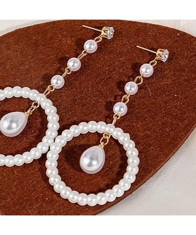 Long Pearl Earrings Pearl Dangle Drop Tassel Earrings for Women Teen Girl Gold Butterfly Hypoallergenic Jewelry For Bridal We...