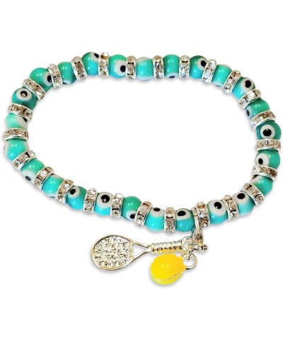 Tennis Karma Bracelet - Great Tennis Gift for Women - Makes Great Gifts For Tennis Players Turquoise $13.44 Bracelets