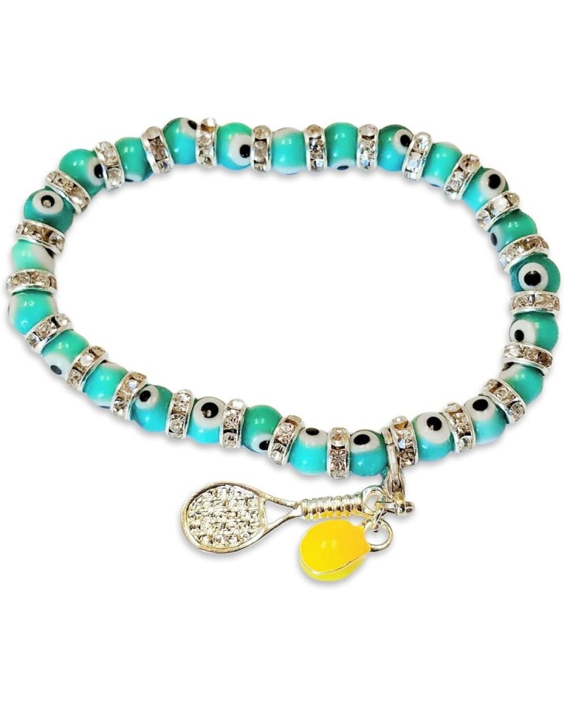 Tennis Karma Bracelet - Great Tennis Gift for Women - Makes Great Gifts For Tennis Players Turquoise $13.44 Bracelets