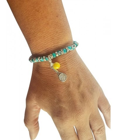 Tennis Karma Bracelet - Great Tennis Gift for Women - Makes Great Gifts For Tennis Players Turquoise $13.44 Bracelets