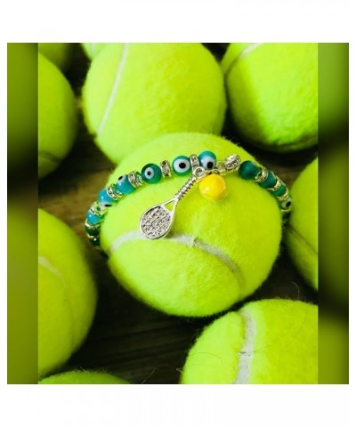 Tennis Karma Bracelet - Great Tennis Gift for Women - Makes Great Gifts For Tennis Players Turquoise $13.44 Bracelets