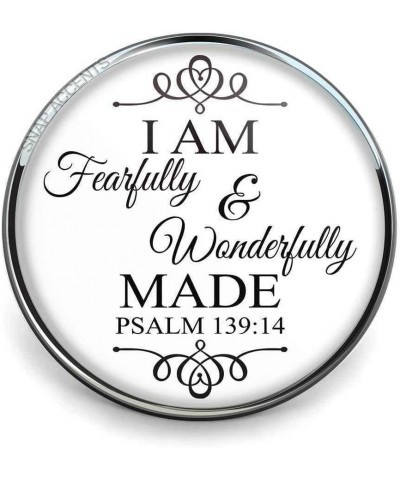 Fearfully and Wonderfully Made Snap Jewelry 18MM Bible Verse Scripture Psalm 139 Ginger Charm Button Fits Customizable Bracel...