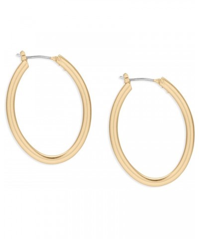 Basic Gold Tone Hoop Earrings $9.90 Earrings