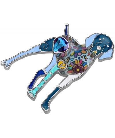 Enamel Alloy Crystal Labrador Dog Brooch Pins Scarf Suit Dress Jewelry Gifts for Women Lady Girl Blue $8.09 Brooches & Pins