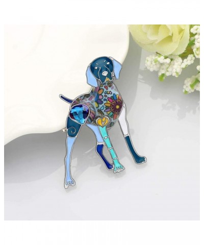 Enamel Alloy Crystal Labrador Dog Brooch Pins Scarf Suit Dress Jewelry Gifts for Women Lady Girl Blue $8.09 Brooches & Pins