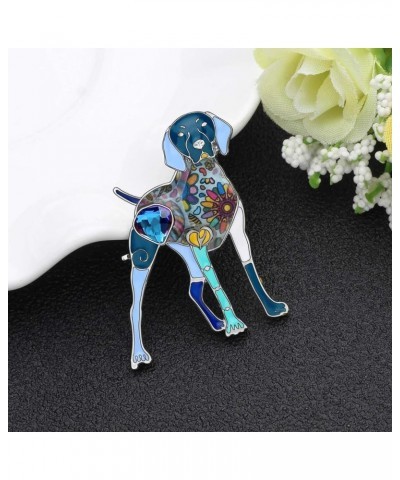 Enamel Alloy Crystal Labrador Dog Brooch Pins Scarf Suit Dress Jewelry Gifts for Women Lady Girl Blue $8.09 Brooches & Pins