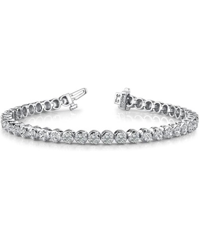 3-20 Carat LAB GROWN Classic Diamond Tennis Bracelet 3 Prong Luxury Collection (D-E Color, VS1-VS2 Clarity) White Gold 4.0 ca...