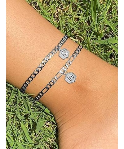 Ankle Bracelets for Women Silver Initial Anklet Gold Letter Anklet with Initials Silver Anklets for Women Gold Anklet Bracele...