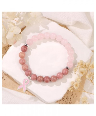 12 24 Pcs Breast Cancer Awareness Bracelet Gifts for Women Inspirational Breast Cancer Bracelets Bulk, Survivor Motivational ...